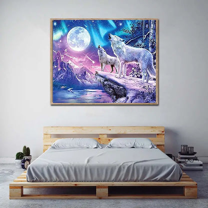 Diamond Painting Kit - Wolf Design for Adults (40x30cm)
