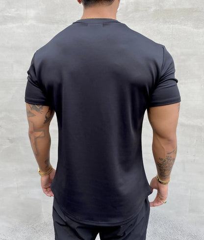 Men's Slim Fit Muscle Training T-Shirt - Summer Cotton