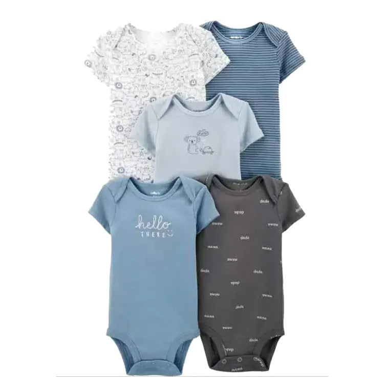 2020 Summer Baby Cotton Short Sleeve Rompers Set