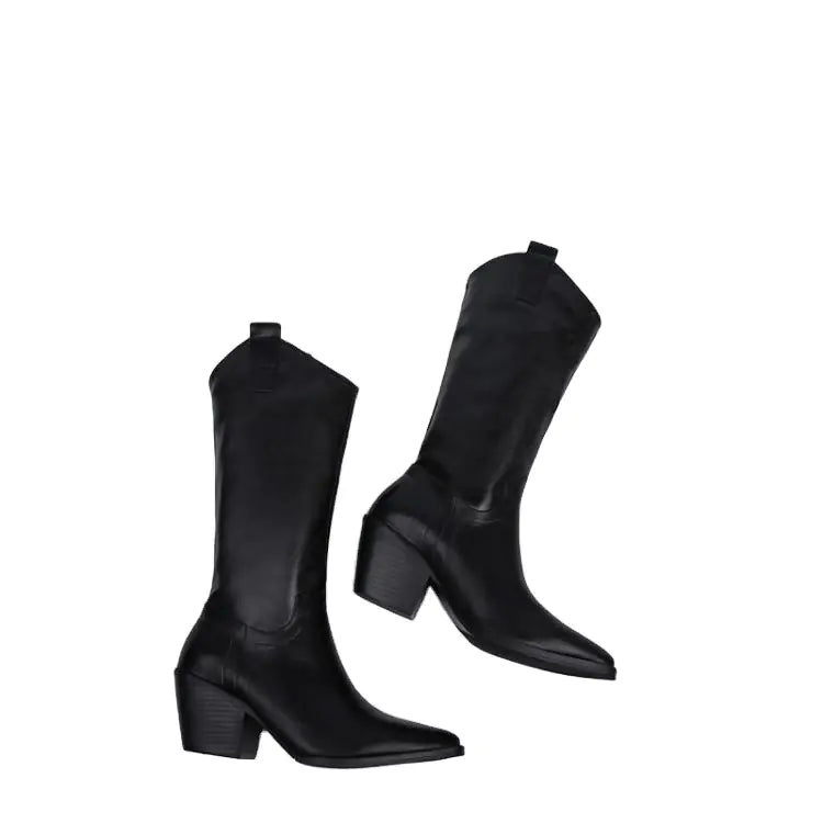 New Women’s Knee-High Boots – Pointed Toe & Chunky Heel