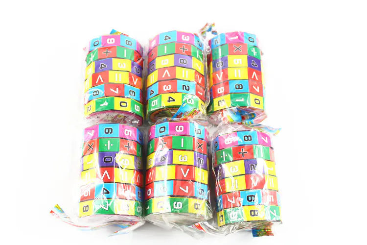 Cylindrical Six-Sided Math Cube for Kids Learning Toy - FkriTigrinya