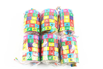 Cylindrical Six-Sided Math Cube for Kids Learning Toy - FkriTigrinya