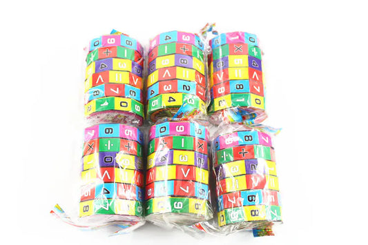 Cylindrical Six-Sided Math Cube for Kids Learning Toy - FkriTigrinya