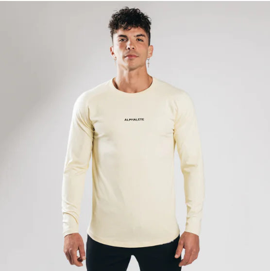 Slim Fit Elastic Cotton Long Sleeve T-Shirt  sizes ranging from M to XXXL