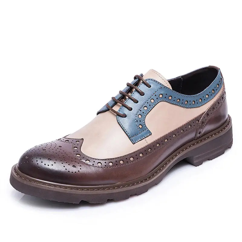 Casual Herenschoenen van PU-leer met Platte Wedge Zool – Stijlvol & Comfortabel
