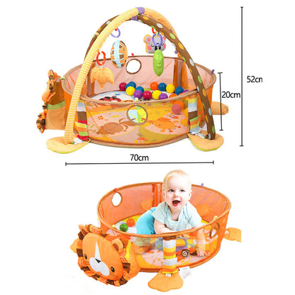 Multifunctional Baby Play Mat with Gym Frame and Toys