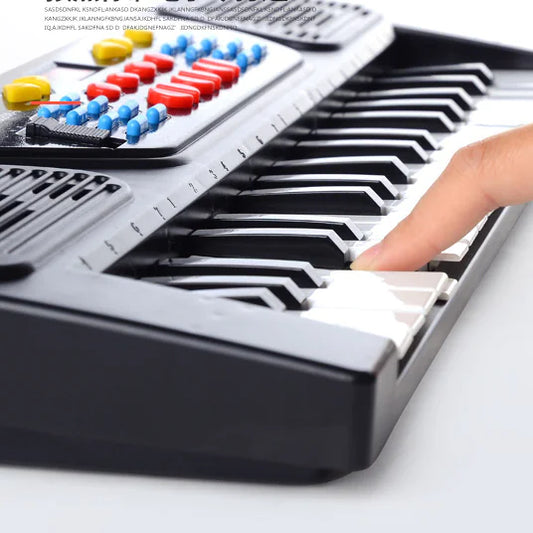 Black 37-Key Beginner Electronic Piano for Kids - FkriTigrinya