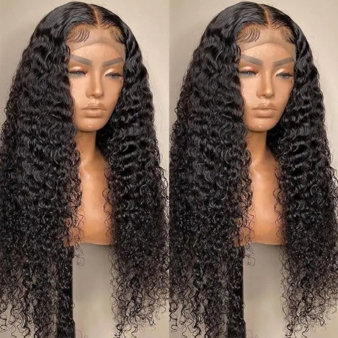Front Lace Medium Long Curly Wig – European & American Style | 16–26 inch