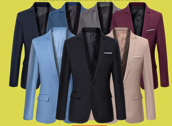 Men's Slim Fit Casual Blazer - Autumn/Winter Style sizes, from S to XXXXXL,