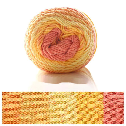 Rainbow Cotton Knitting Wool - 5 Strands for DIY Projects