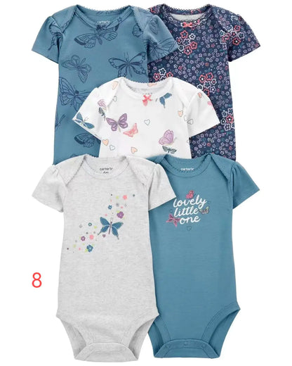 2020 Summer Baby Cotton Short Sleeve Rompers Set