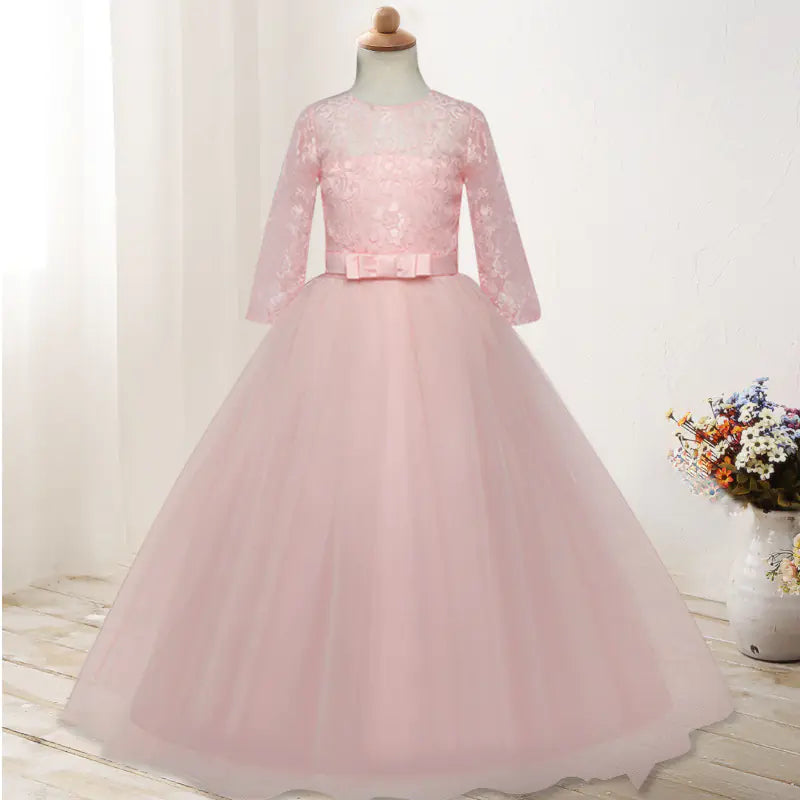 Girls' Long Sleeve Wedding Flower Girl Dress  130cm to 170cm,