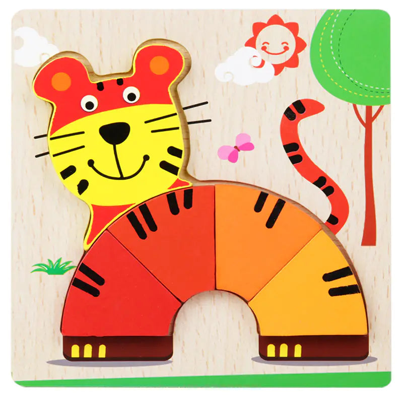 3D Wooden Puzzle Educational Toy for Kids (Wholesale) - FkriTigrinya