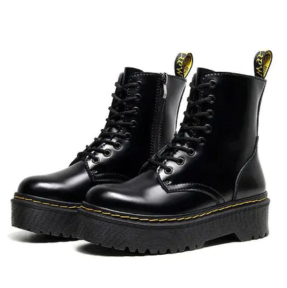 Lace-Up Motorcycle Boots 100% leather