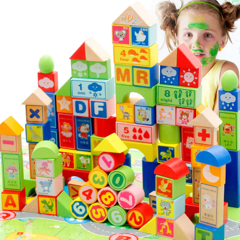 Multifunctionele Houten Bouwblokken voor Kinderen – Creatief & Educatief