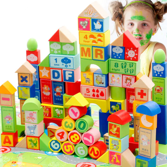 Multifunctionele Houten Bouwblokken voor Kinderen – Creatief & Educatief