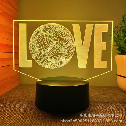 3D Football Night Light - Creative Kids Gift Lamp