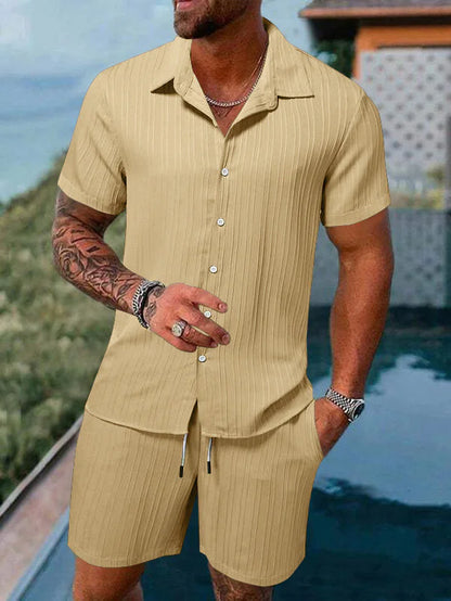 Men's Summer Casual Shirt & Shorts Set