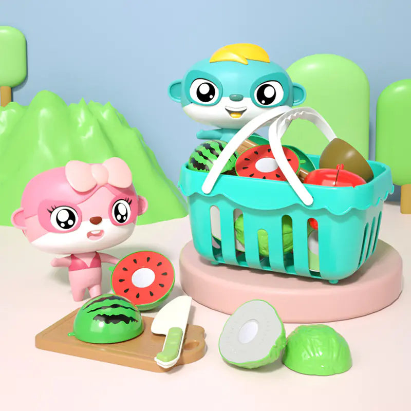 Qieqiele Toy Fruits and Vegetables Kitchen Play Set - FkriTigrinya