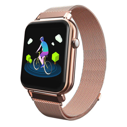 Smart Watch with Heart Rate, Bluetooth, and Metal Band