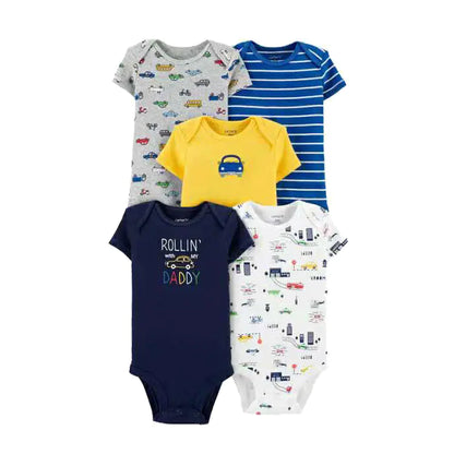 2020 Summer Baby Cotton Short Sleeve Rompers Set