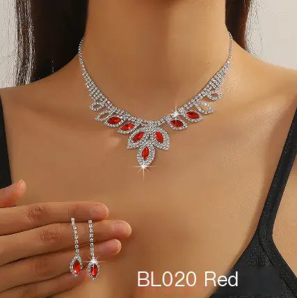 Bridal Jewelry Set - Korean Style Necklace & Earrings