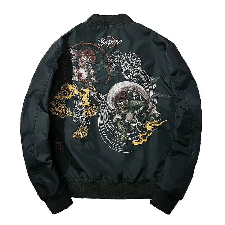 Embroidered Pilot Jacket and Baseball Jacket Combo