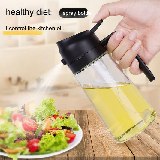 2-in-1 Oil Bottle 'ናይ ዘይቲ መዐቀኒ ጥርሙ ብጣዕሚ ቀሊል ንክትጥቀመሉ'