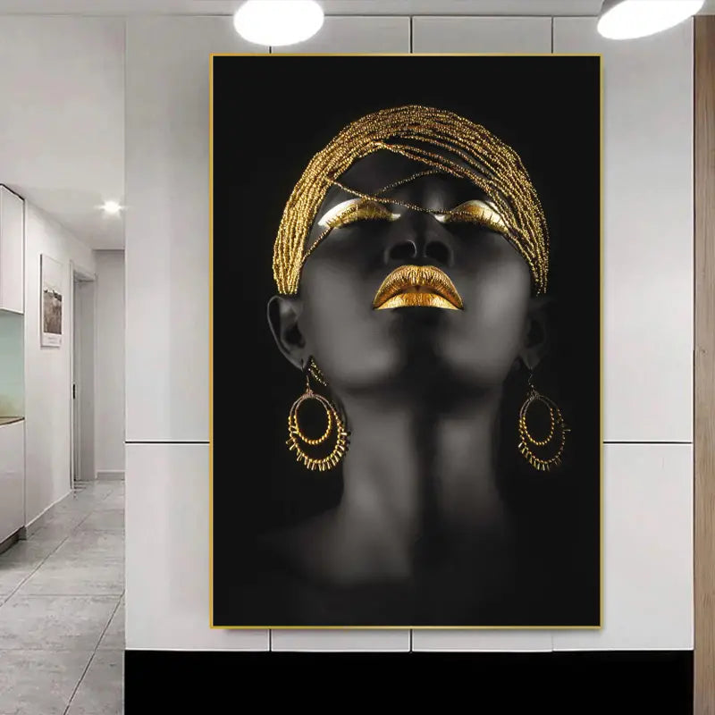3pcs Canvas Posters of African Women for Home Decor