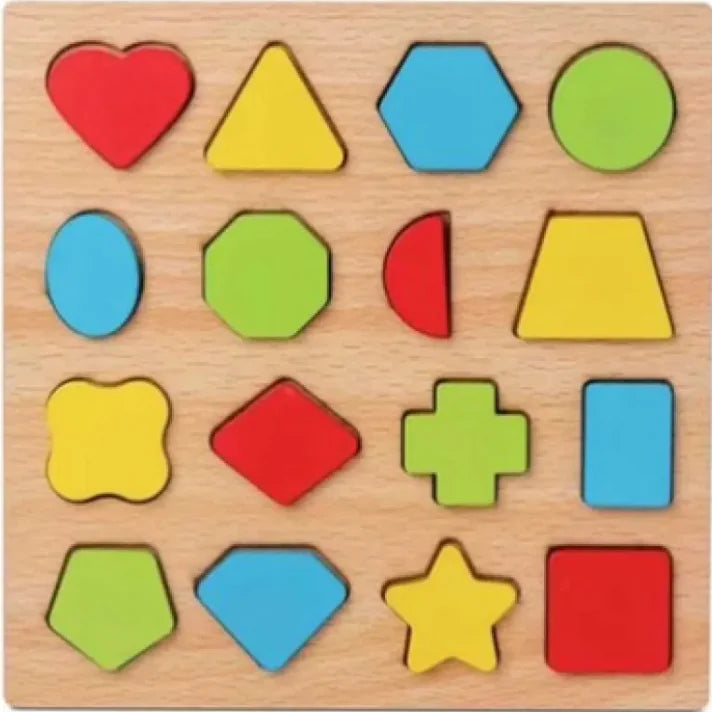 Houten Cijfer- & Letterpuzzel – Educatief Speelbord voor Kinderen