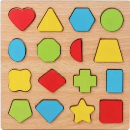 Houten Cijfer- & Letterpuzzel – Educatief Speelbord voor Kinderen