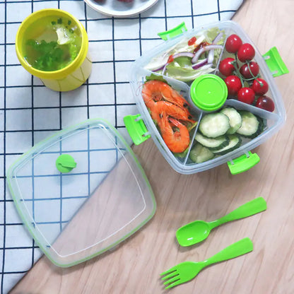 Double-Layer Transparent Fresh-Keeping Lunch Box - FkriTigrinya