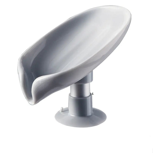 Creative Leaf-Shaped Soap Holder with Suction Stand