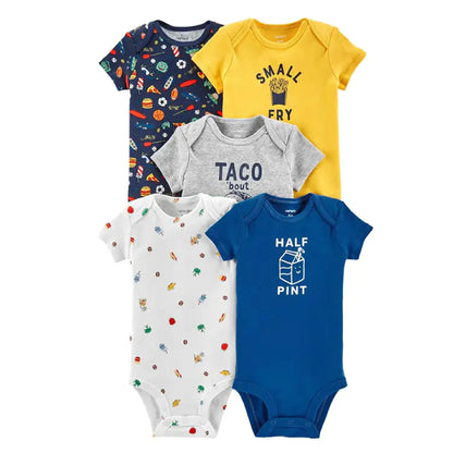 2020 Summer Baby Cotton Short Sleeve Rompers Set