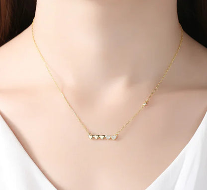 PAG&MAG S925 Sterling Silver Heart Pendant Necklace