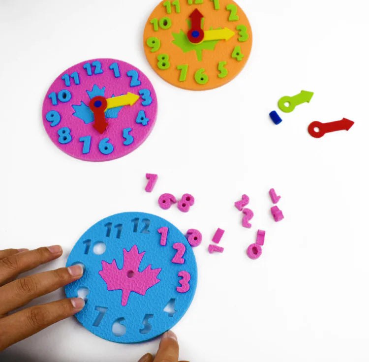 EVA Clock Puzzle Blocks for Time Learning (Gift Set) - FkriTigrinya