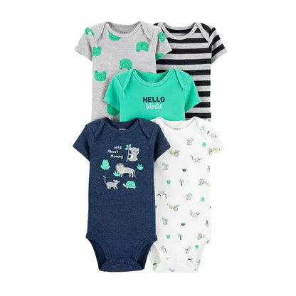 2020 Summer Baby Cotton Short Sleeve Rompers Set