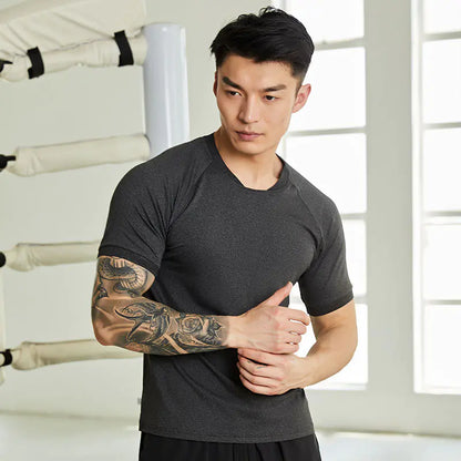 Men's Fitness Short Sleeve Quick-Dry Casual T-Shirt XS to 3XL