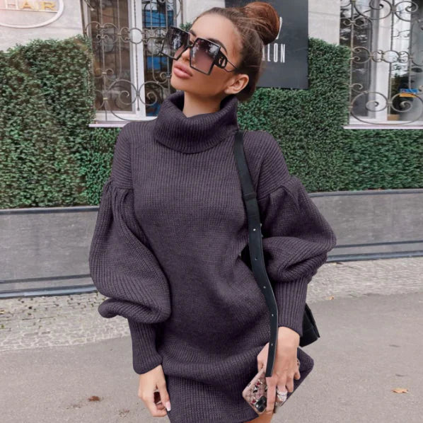 2020 Autumn Winter Women's Knit Sweater Dress