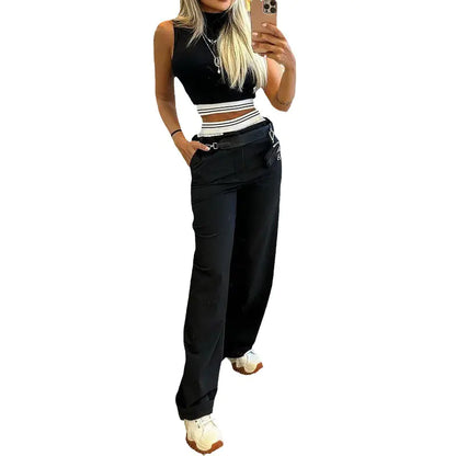 2023 High-Waisted Yoga Wide Leg Pants Set