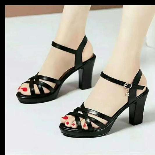 Women's Summer Chunky Heeled Open-Toe Sandals 2023
