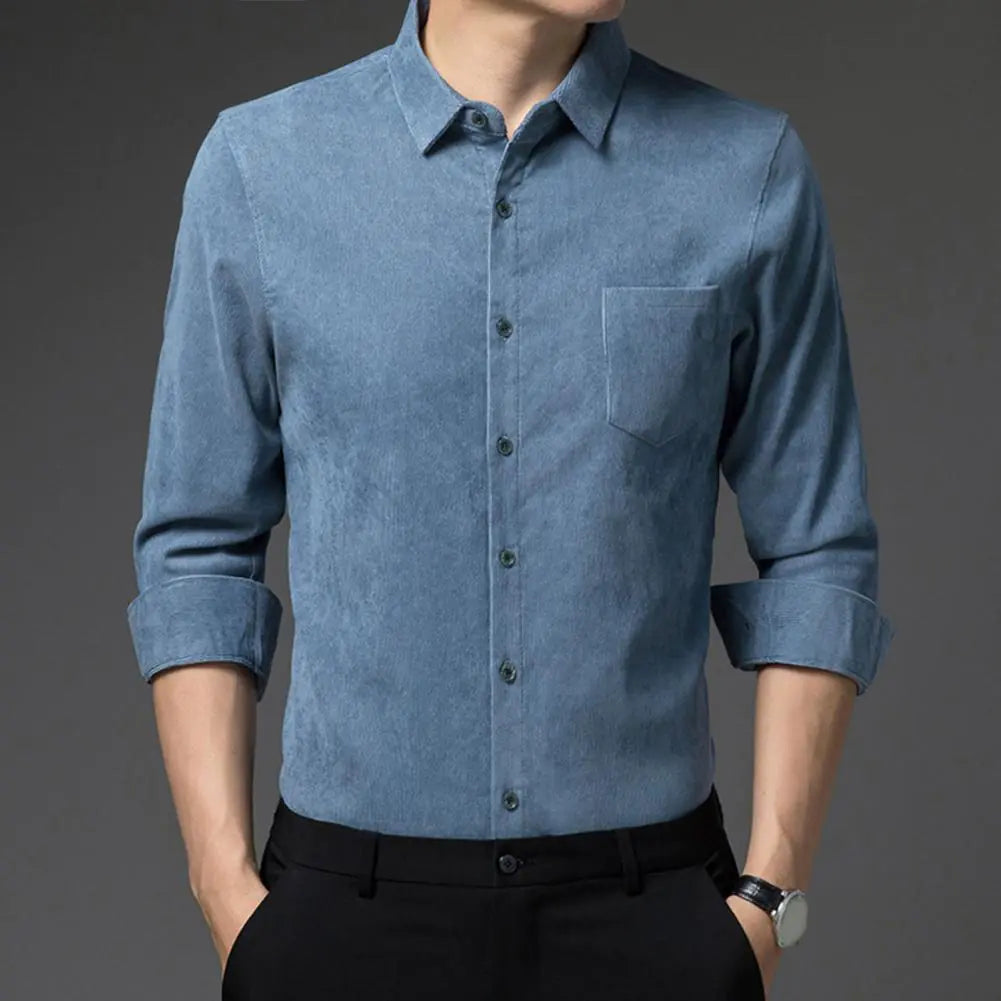 Thickened Long-sleeved Casual Shirt for Men