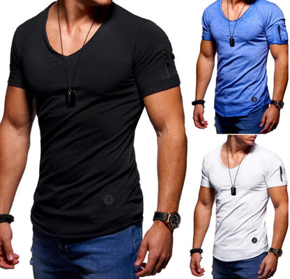 Men's Slim Fit Round Neck Short Sleeve T-Shirt