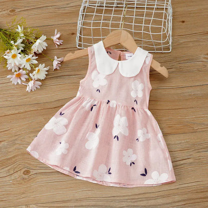 Girls' Summer Dress - Korean Style Sleeveless Princess Dress