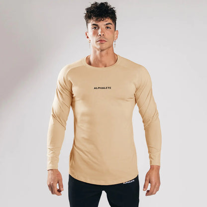Slim Fit Elastic Cotton Long Sleeve T-Shirt  sizes ranging from M to XXXL