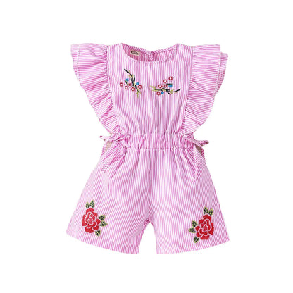 Samgami Baby Summer Striped Romper for Girls