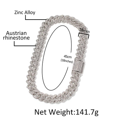 18mm Cuban Link Men's Punk Hip Hop Necklace
