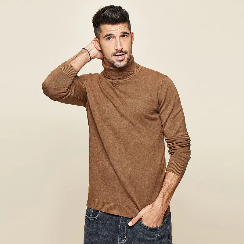 Men's Turtleneck Sweater, Slim Fit Knit Top  S to XXXL,