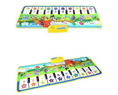 Multifunctional Music Piano Mat for Kids, Green - FkriTigrinya