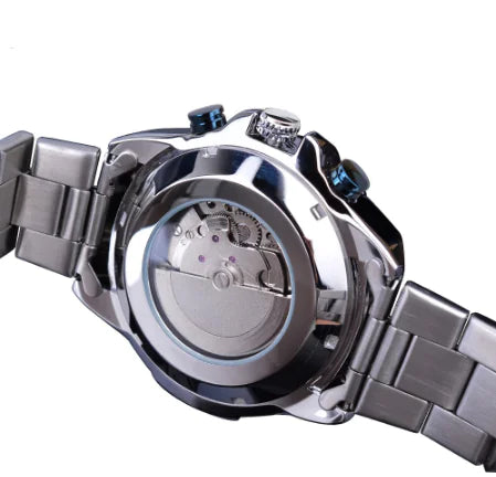 Men's Automatic Mechanical Watch with Steel Band
